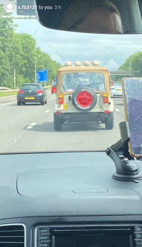 A rare shot of 26 in the overtaking lane!!